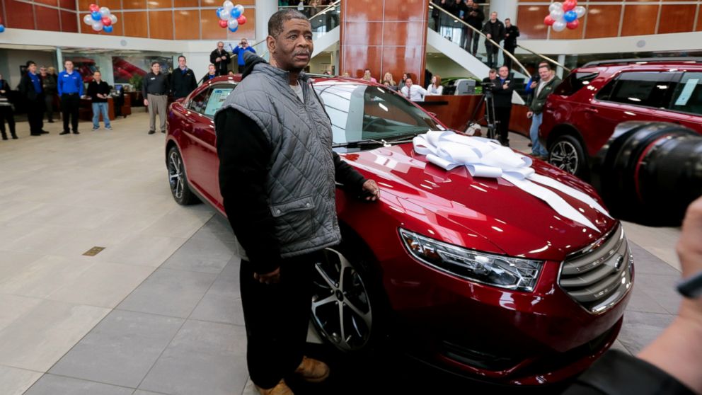 Detroit Man Who Walks 21 Miles To From Work Receives New Car ABC News Detroit Man Who Walks 21 Miles To From Work Receives New Car ABC News