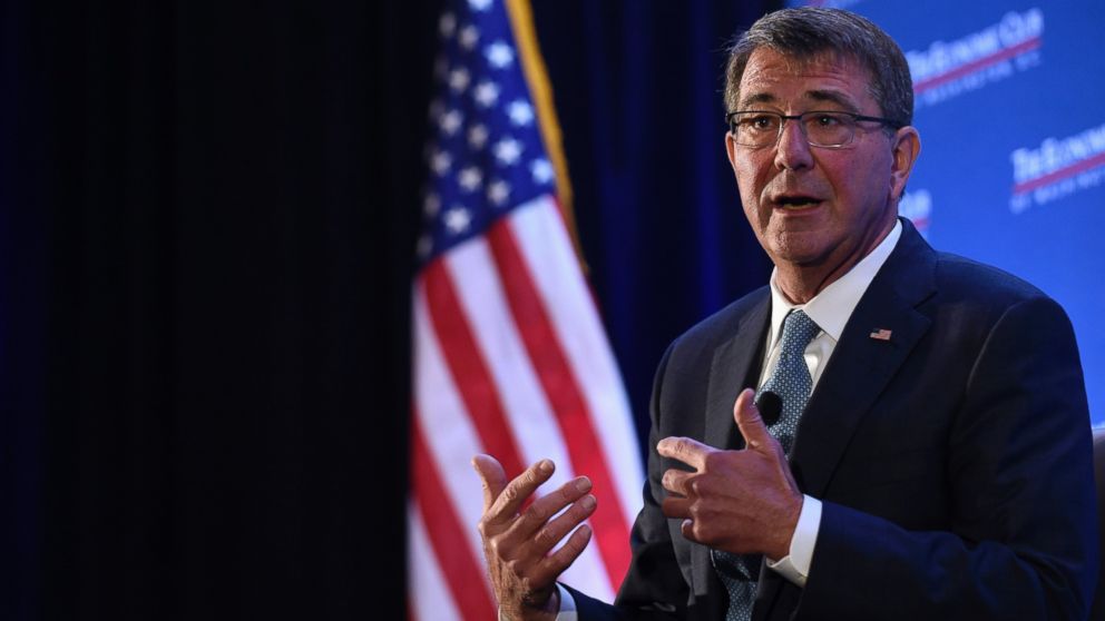 Ash Carter speaks about the upcoming Defense Department's budget, Feb. 2, 2016, during a speech at the Economic Club of Washington.