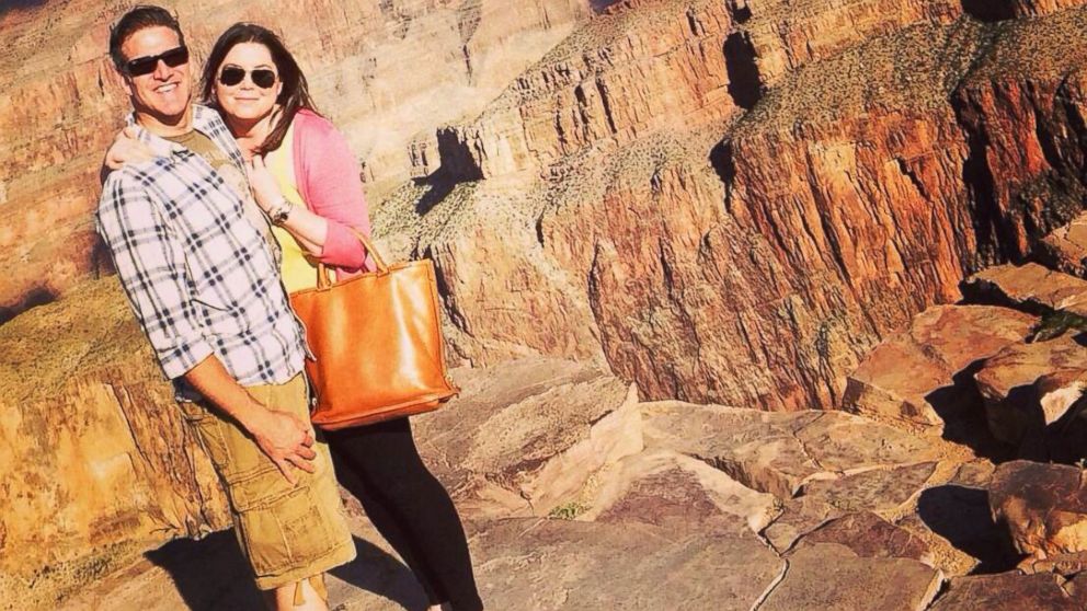 In this Oct. 21, 2014, Brittany Maynard and her husband, Dan Diaz, pose at the Grand Canyon National Park in Arizona.  