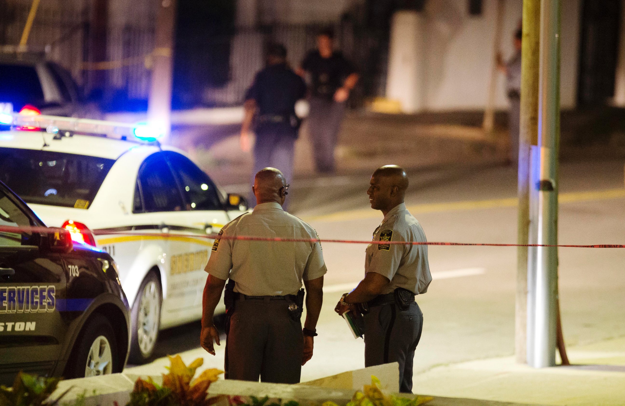 PHOTO: Police stand outside the Emanuel AME Church following a shooting, June 17, 2015, in Charleston, S.C.