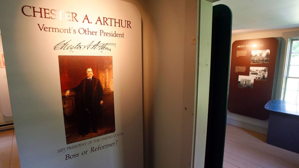 A view inside the site of the birthplace of President Chester Arthur in Fairfield, Vermont, Friday, Aug. 14, 2009. Nearly 123 years after his death, doubts about his U.S. citizenship linger, thanks to lack of documentation and a political foe's claim that Arthur was really born in Canada. 