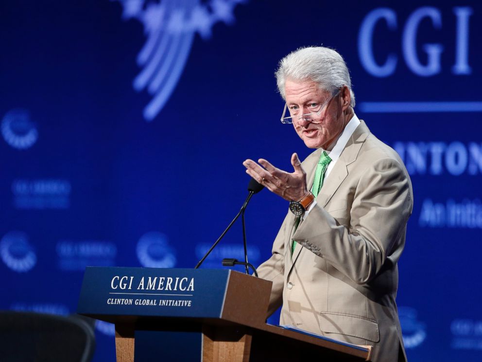 PHOTO: Former President Bill Clinton speaks during the Clinton Global Initiative America, at the Sheraton Downtown, in Denver, June 25, 2014.
