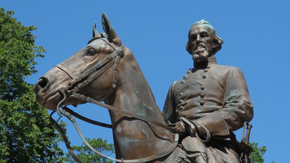 PHOTO: File- In this Aug. 18, 2017, photo, a statue of Confederate Gen. Nathan Bedford Forrest sits in a park in Memphis, Tenn. 