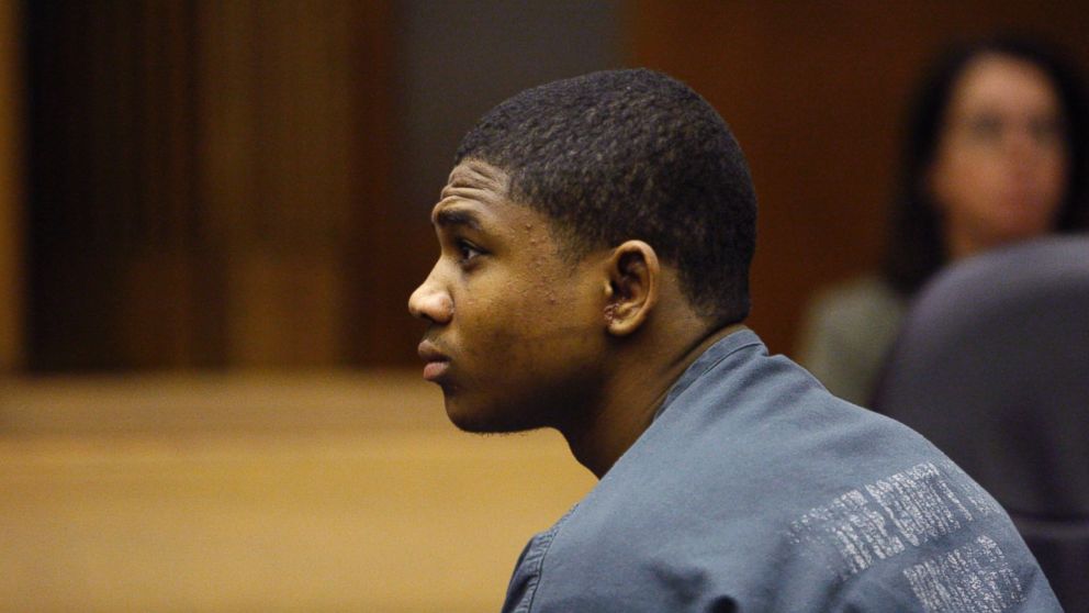 In this June 30, 2010 file photo, Davontae Sanford sits in a Detroit courtroom. On June 7, 2016, a judge ordered the release of Sanford, who is in prison after pleading guilty to killing four people at age 14, a crime for which a professional hit man later took responsibility. 