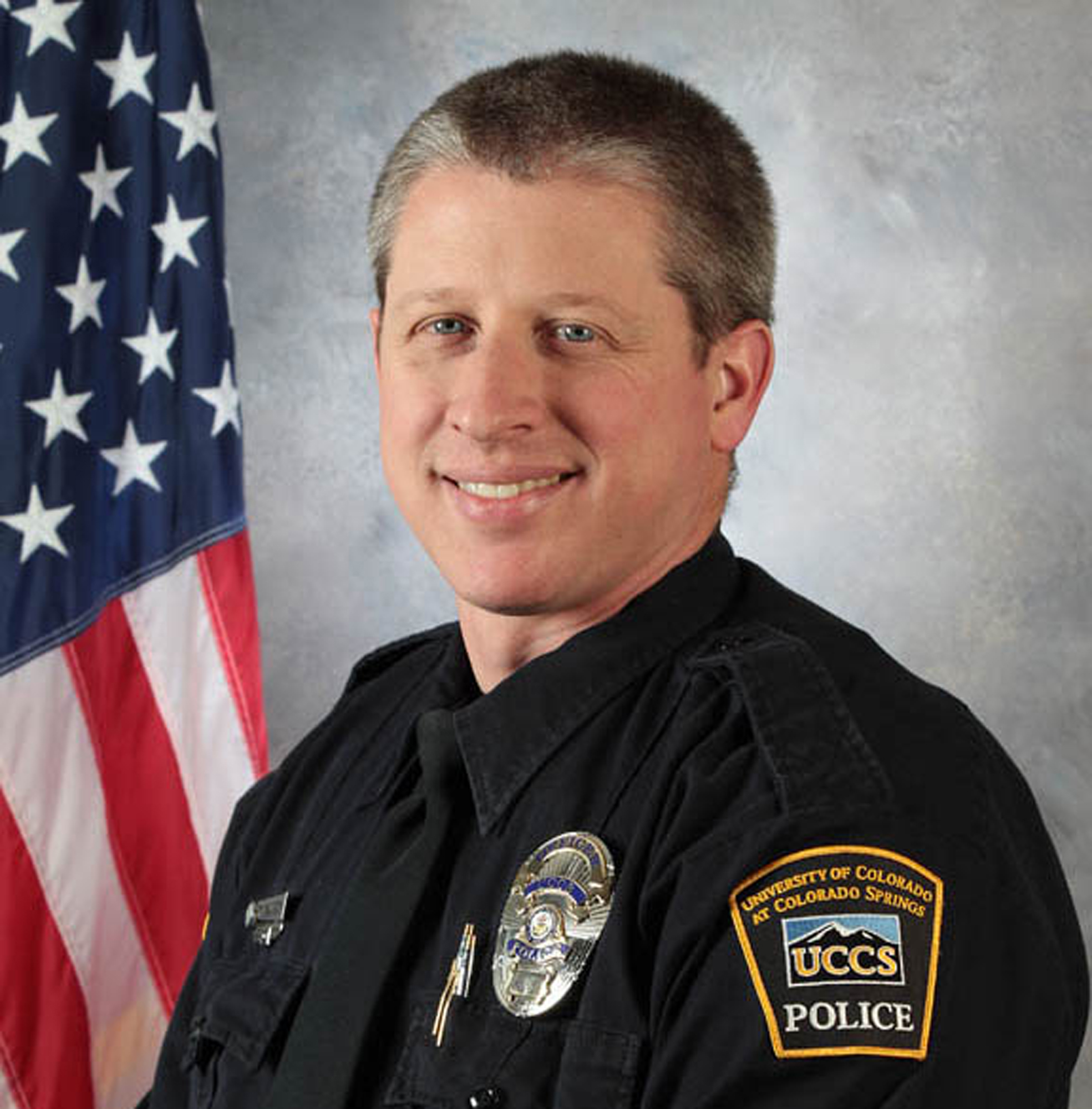 PHOTO: This photo provided by the University of Colorado at Colorado Springs shows officer Garrett Swasey, who was killed in a shooting at a Planned Parenthood clinic in Colorado Springs, Colo., Friday, Nov. 27, 2015.