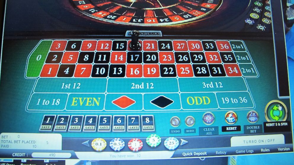PHOTO: A computer screen in Atlantic City, N.J., shows an Internet roulette game in which the ball landed on No. 18 on the Partypoker website, Nov. 19, 2013. 