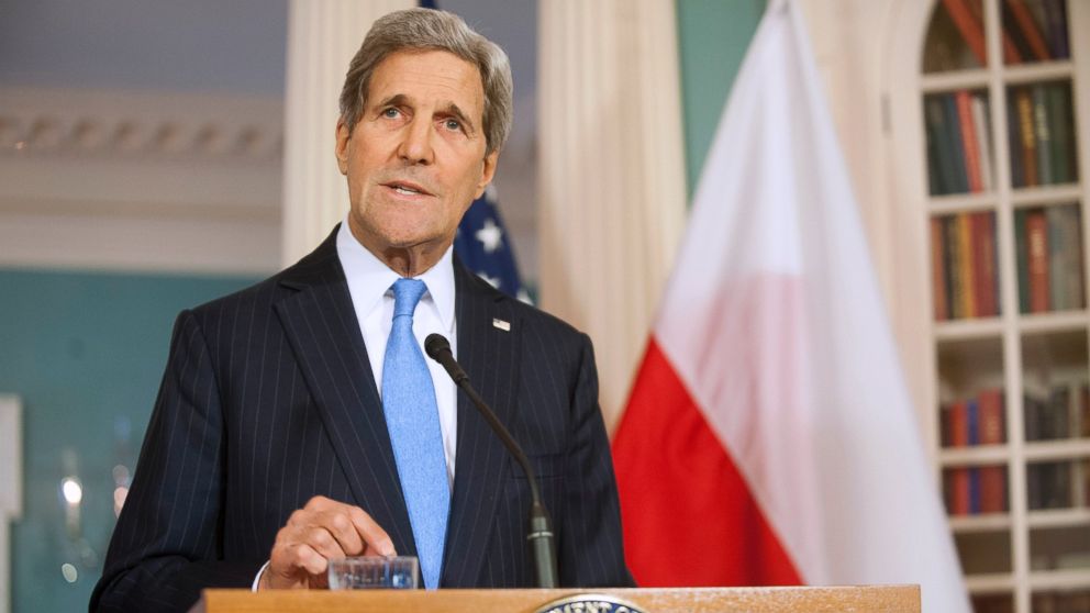 Secretary of State John Kerry speaks at the State Department in Washington, Jan. 7, 2015. 