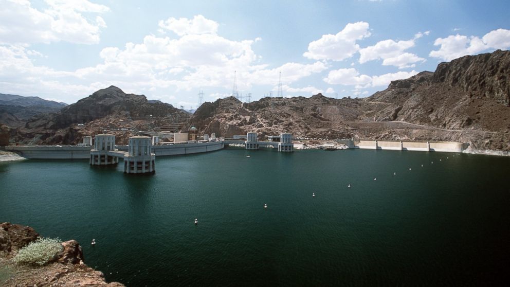 PHOTO: This image made in 2000 showing the waters of the enormous man-made Lake Mead where Hoover Dam operates in Black Canyon, Nevada.