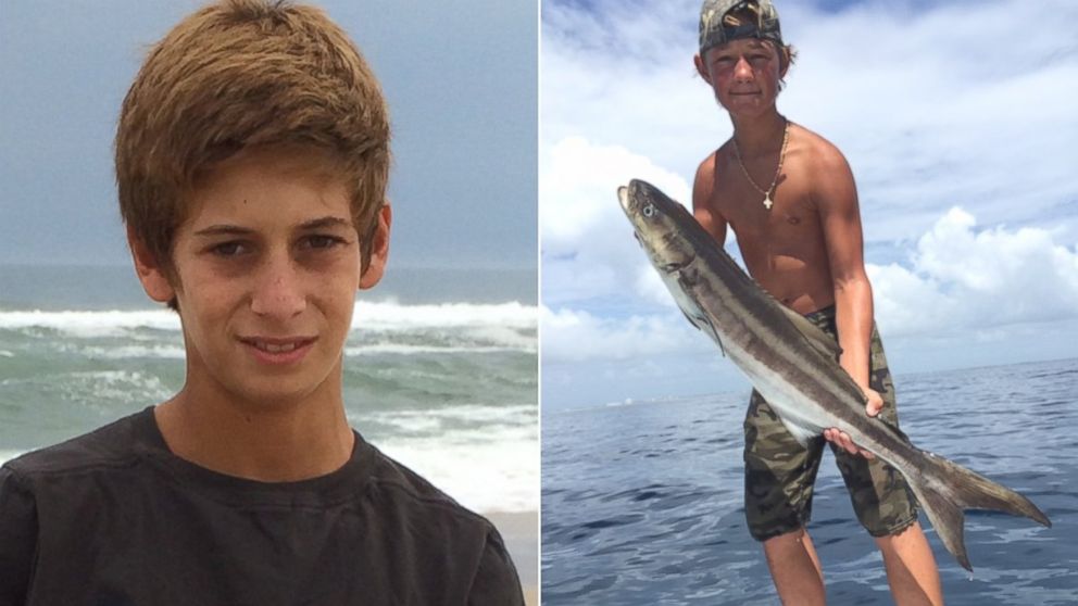FILE - This file combination made from photos provided by the U.S. Coast Guard shows Perry Cohen, left, and Austin Stephanos. Cohen and Stephanos were last seen Friday afternoon, July 24, 2015, in Jupiter, Fla. A cellphone belonging to Austin Stephanos was inside a boat spotted in the Atlantic Ocean in March 2016 by the captain of a Norwegian supply ship. 
