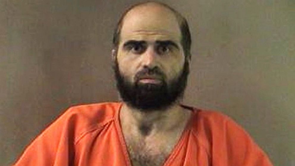 This undated photo provided by the Bell County Sheriff's Department shows Nidal Hasan, who is charged in the 2009 shooting rampage at Fort Hood that left 13 dead and more than 30 others wounded. 