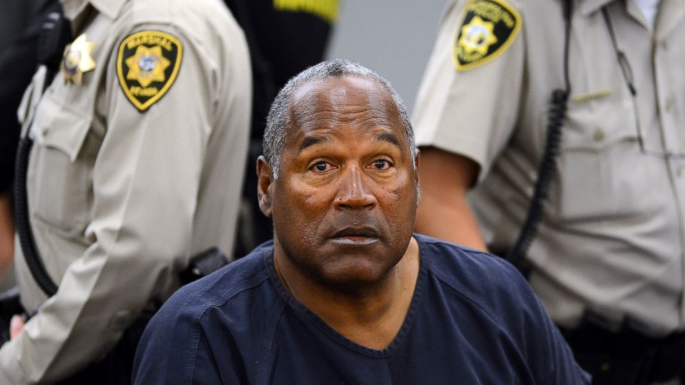 PHOTO: O.J. Simpson sits during a break on the second day of an evidentiary hearing in Clark County District Court in Las Vegas, May 14, 2013.  