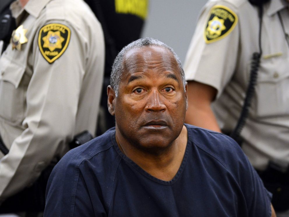 PHOTO: O.J. Simpson sits during a break on the second day of an evidentiary hearing in Clark County District Court in Las Vegas, May 14, 2013.