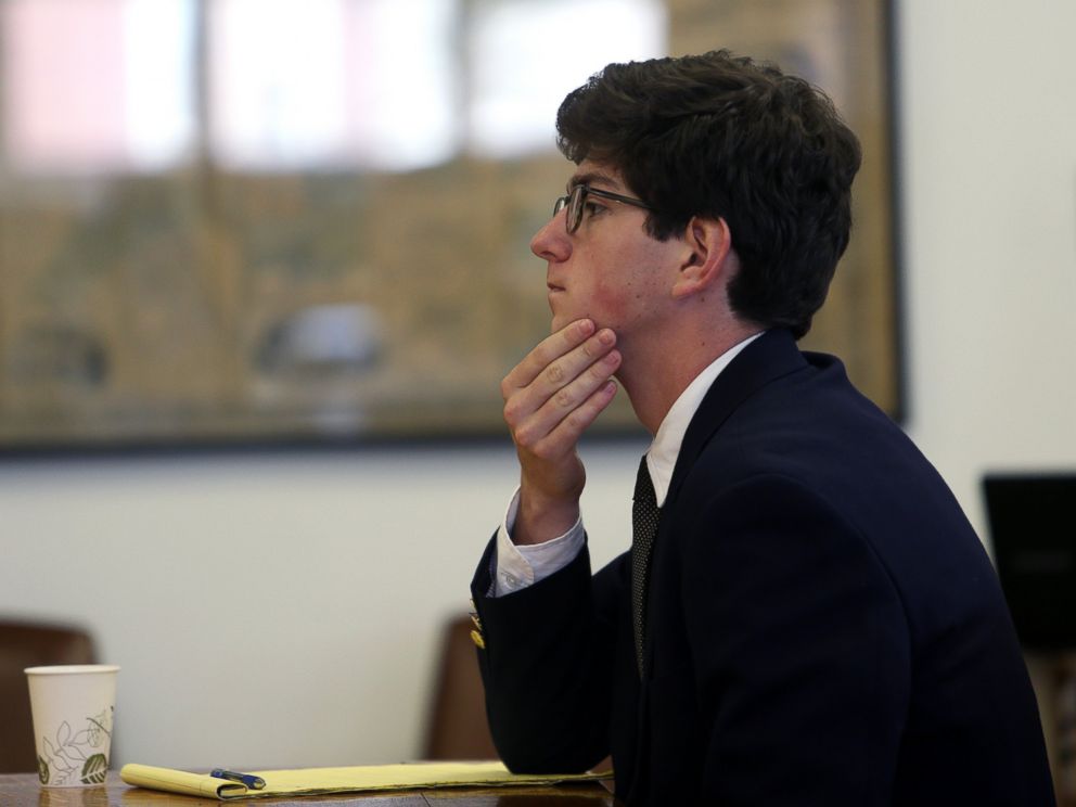 PHOTO:Former St. Paul's student Owen Labrie waits for the second day of his trial to begin,  Aug. 19, 2015, at Merrimack County Superior Court in Concord, N.H.