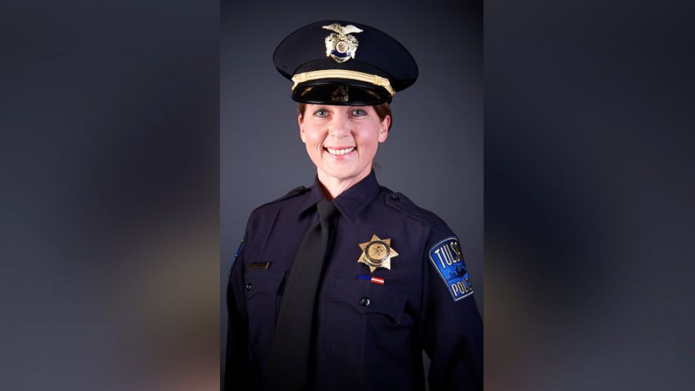 This undated photo provided by the Tulsa Oklahoma Police Department shows officer Betty Shelby. Police say Tulsa officer Shelby fired the fatal shot that killed 40 year-old Terence Crutcher, Sept. 16, 2016.