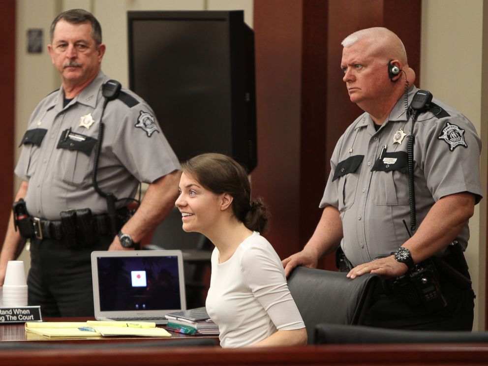 PHOTO: Shayna Hubers attends her murder trial in Campbell County, Kentucky, April 13, 2015.