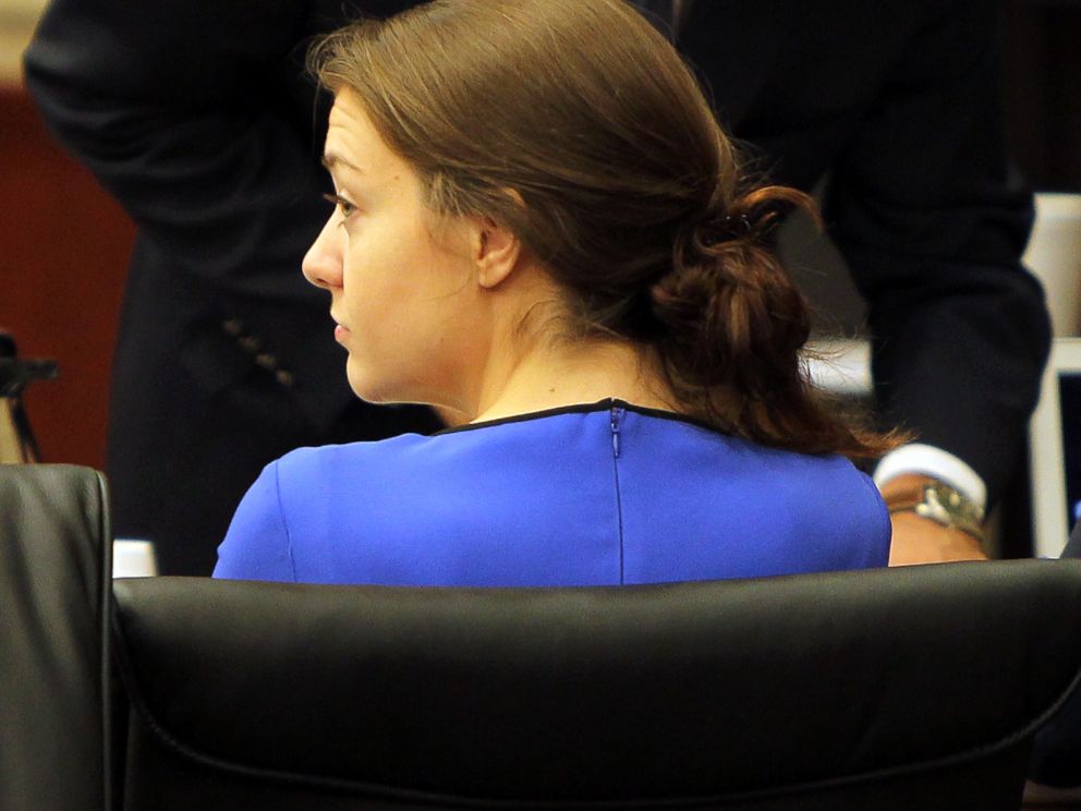 PHOTO: Shayna Hubers looks on during her murder trial, April 14, 2015.