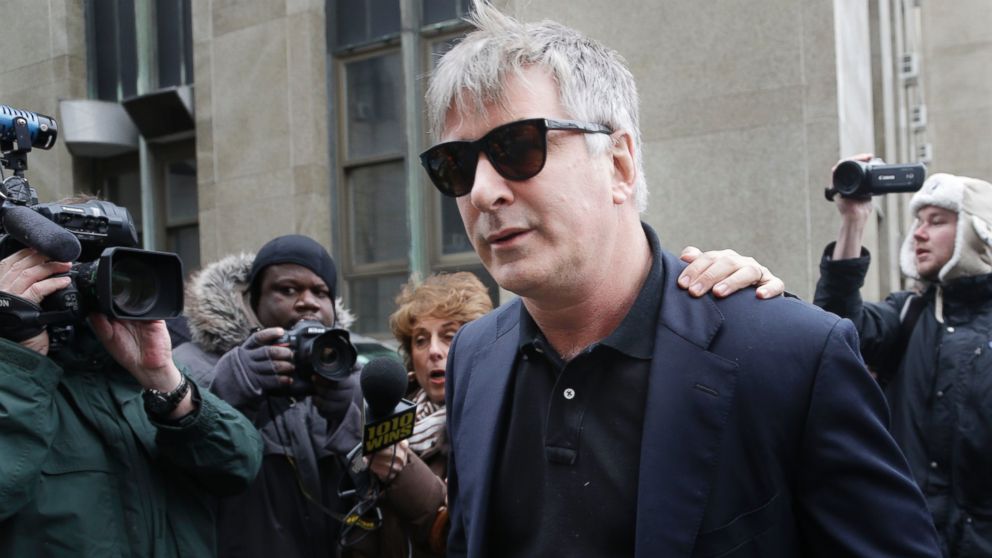 Actor Alec Baldwin leaves criminal court in New York on Tuesday, Nov. 12, 2013. 