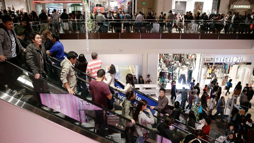 Shoppers pack Brea Mall during Black Friday shopping, Nov. 29, 2013, in Brea, Calif. 