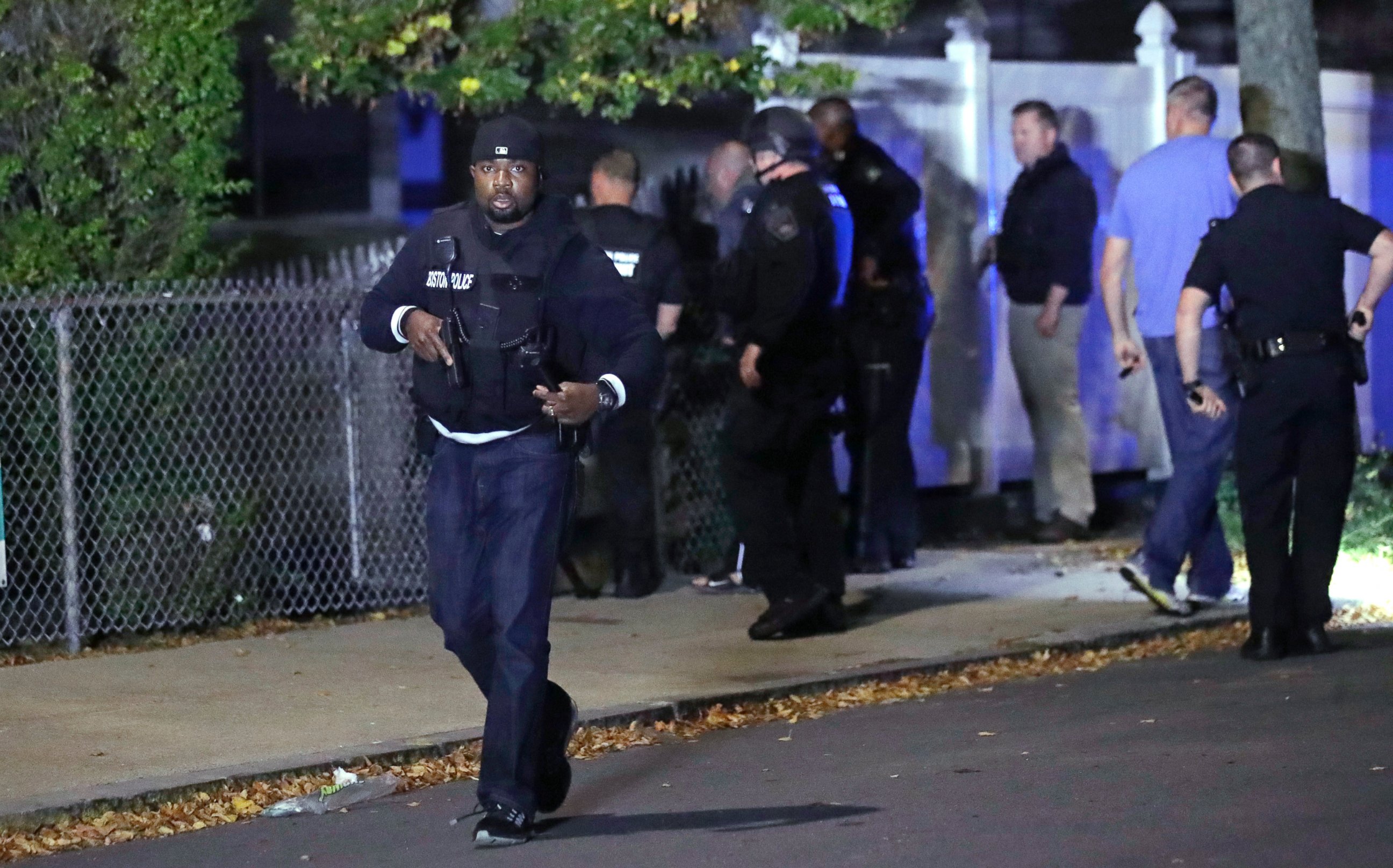 PHOTO: Police respond to a shooting in the East Boston neighborhood of Boston, Oct. 12, 2016. 