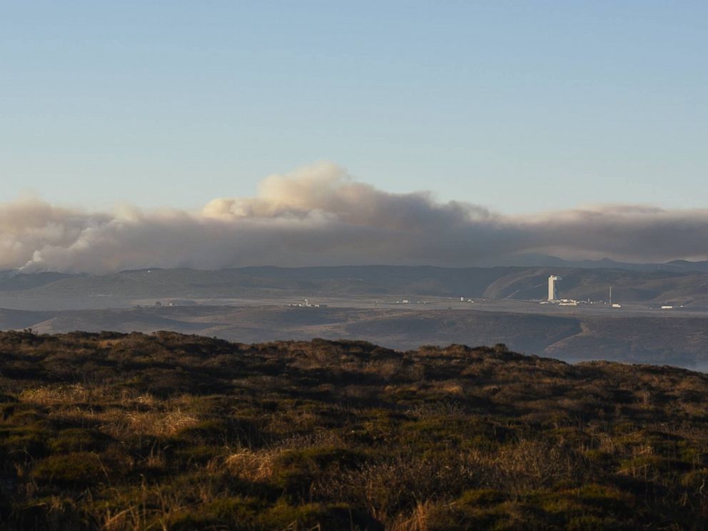 PHOTO: In this photo released by the U.S. Air Force shows a wildfire burning at a central California Air Force base on Sept. 18, 2016.