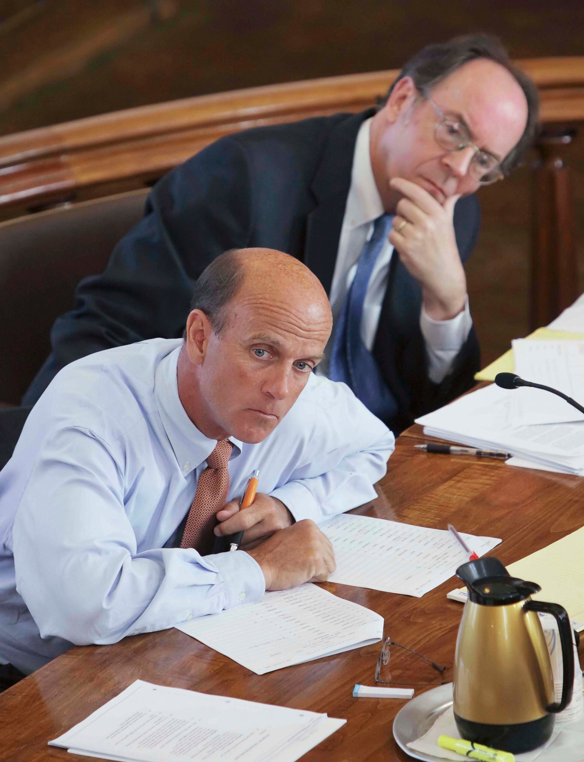 PHOTO: Calvin Harris listens during his trial at the Tioga County Court in Owego, New York, July 14, 2009.  