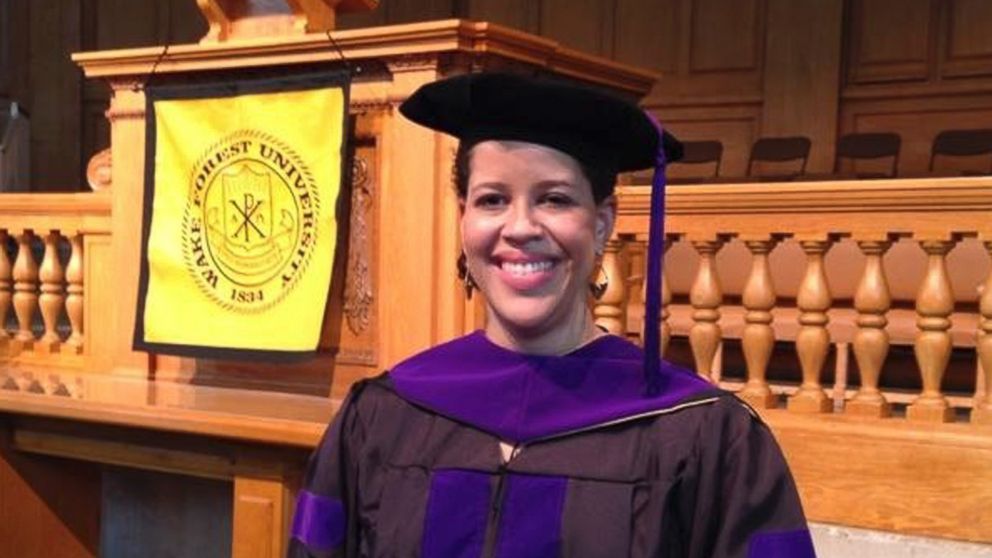 Catherine Booher, who graduated from Wake Forest University School of Law in Winston-Salem, N.C., in May 2014, is shown in this image provided by Mike Booher. 