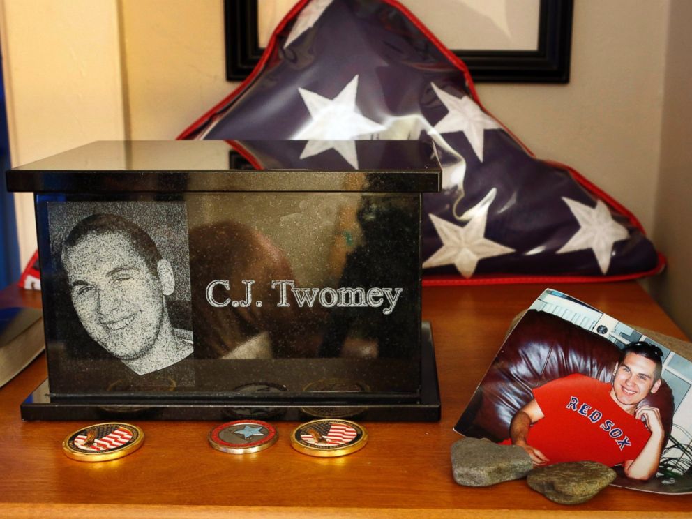 PHOTO: In this Dec. 17, 2013 file photo, an urn containing the ashes of C.J.