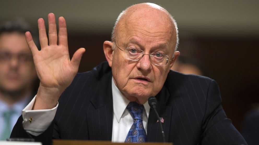 Director of National Intelligence James Clapper testifies on Capitol Hill in Washington on Feb. 9, 2016, before a Senate Armed Services Committee hearing on worldwide threats.