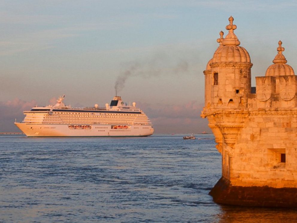 PHOTO: This undated photo provided by Crystal Cruises shows the luxury ship Crystal Serenity in the waters off of Lisbon, Portugal.