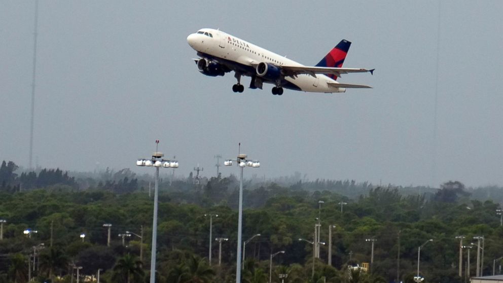 A Delta Airlines jet plane takes off from the Palm Beach Airport, Nov. 16, 2013.  
