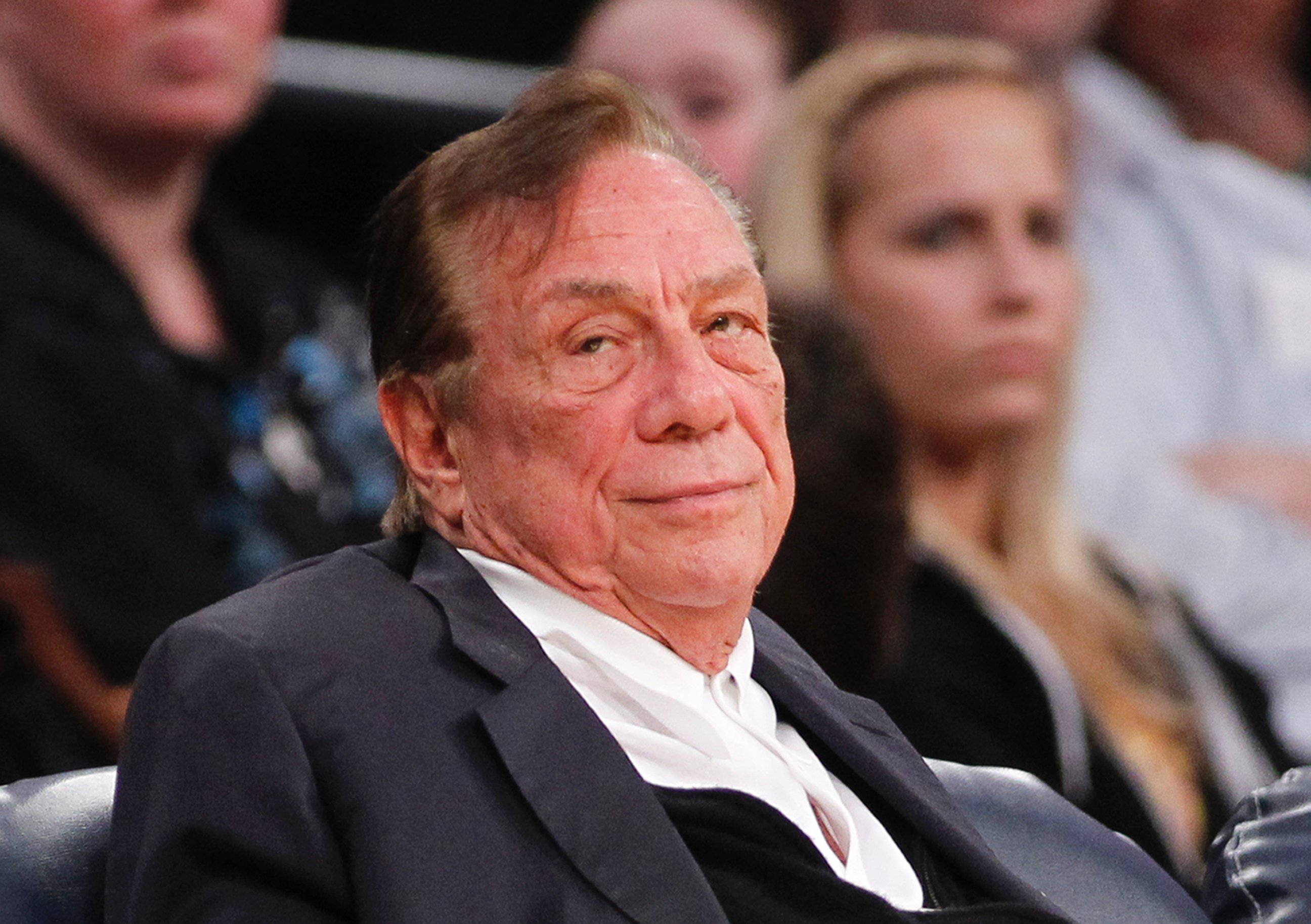 PHOTO: Donald Sterling watches the Clippers play the Los Angeles Lakers during an NBA preseason basketball game in Los Angeles on Monday, Dec. 19, 2011. 