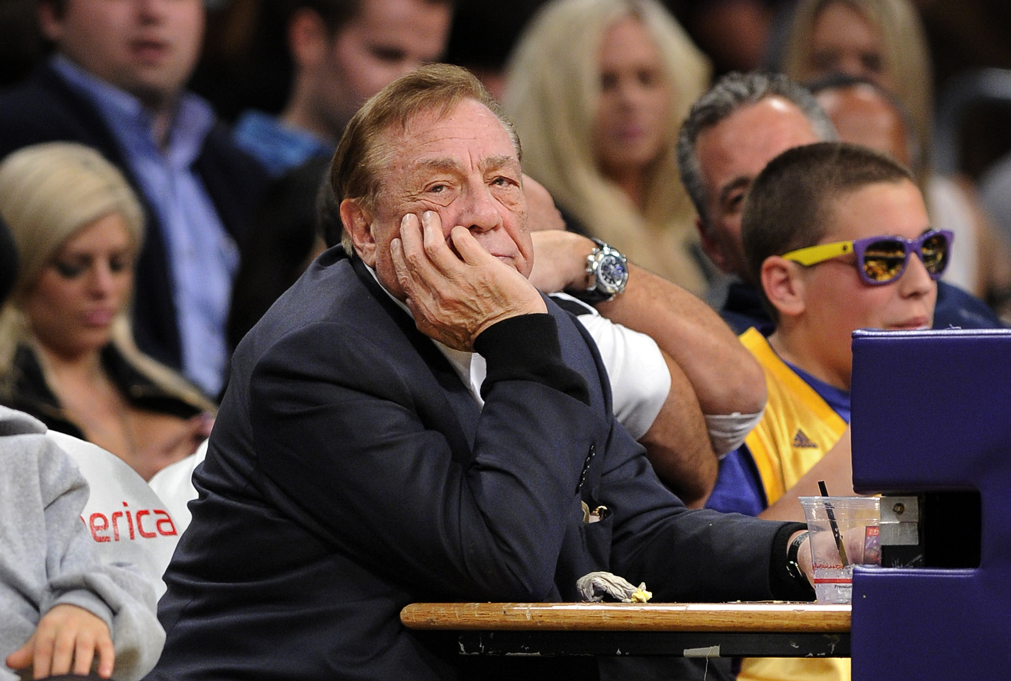 PHOTO: Los Angeles Clippers owner Donald Sterling looks on during the first half of their NBA basketball game against the Los Angeles Lakers in Los Angeles, Calif., Feb. 25, 2011.