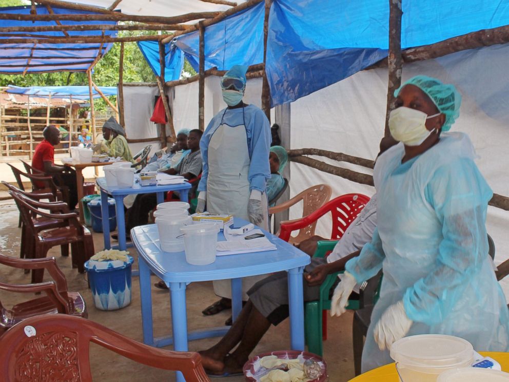PHOTO: Medical personnel inside a clinic taking care of Ebola patients in Kenema, Sierra Leone, July 27, 2014.