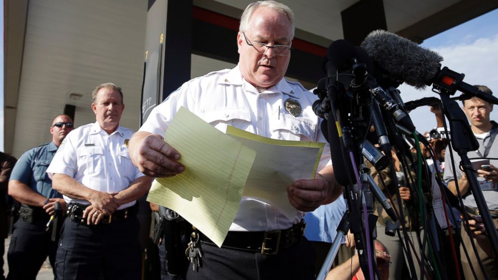 PHOTO: Police Chief Thomas Jackson names the officer accused of shooting Michael Brown
