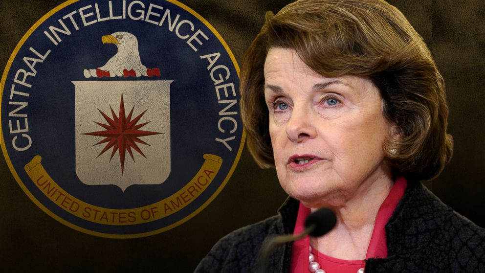 PHOTO: Dianne Feinstein with the CIA seal. 