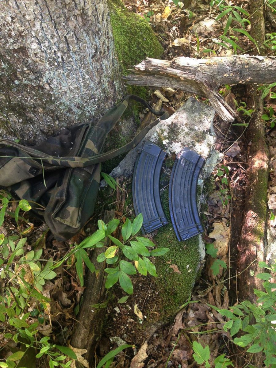 PHOTO: An undated photo provided by the Pennsylvania State Police shows what they say are magazines for an AK-47-style assault rifle that they have recovered from the woods in the manhunt for Eric Frein.