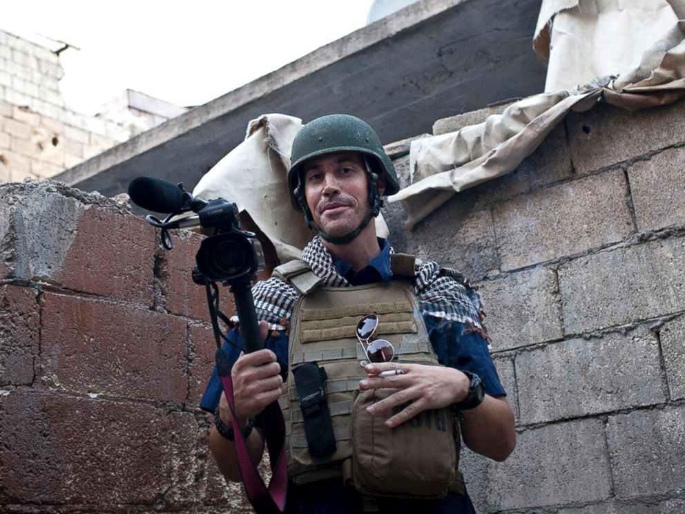 PHOTO: In this Nov. 2012, file photo, posted on the website freejamesfoley.org, shows missing journalist James Foley while covering the civil war in Aleppo, Syria.