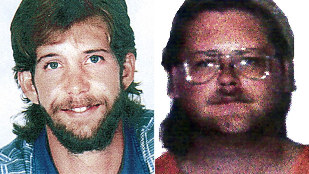 PHOTO: Jason Wayne McVean, left, and Alan Lamont Pilion, shown in these undated photos, are survivalists wanted in the May, 29, 1998 killing of Cortez police officer Dale Claxon