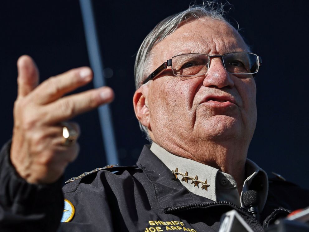 PHOTO: Maricopa County Sheriff Joe Arpaio speaks with the media in Phoenix, Jan. 9, 2013.