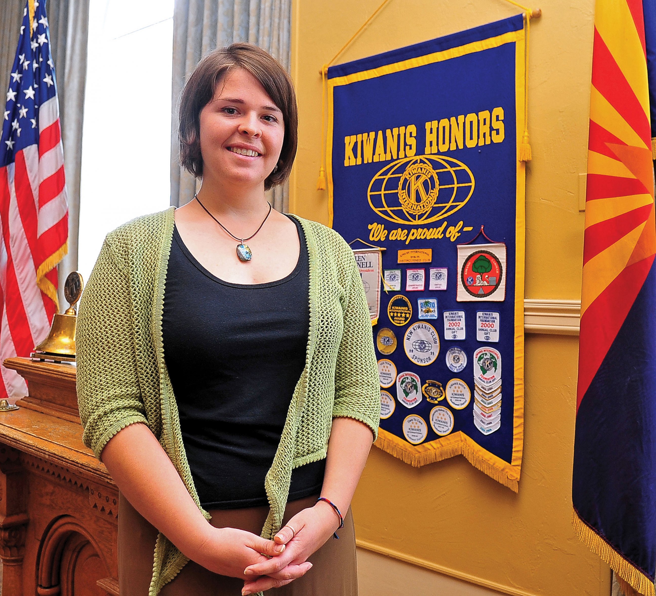 PHOTO: Kayla Mueller poses after speaking to a group in Prescott, Ariz.