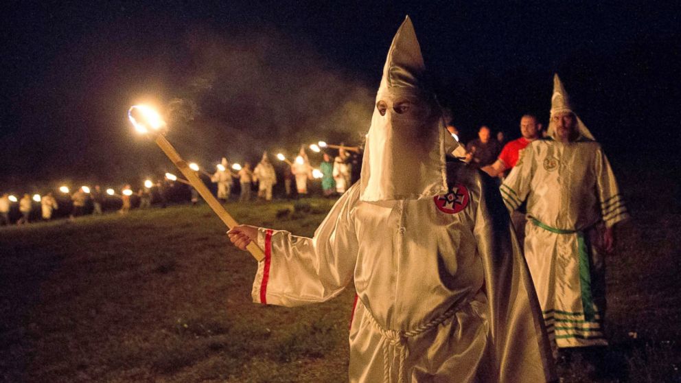 Members of the Ku Klux Klan in rural Paulding County near Cedar Town, Ga. 