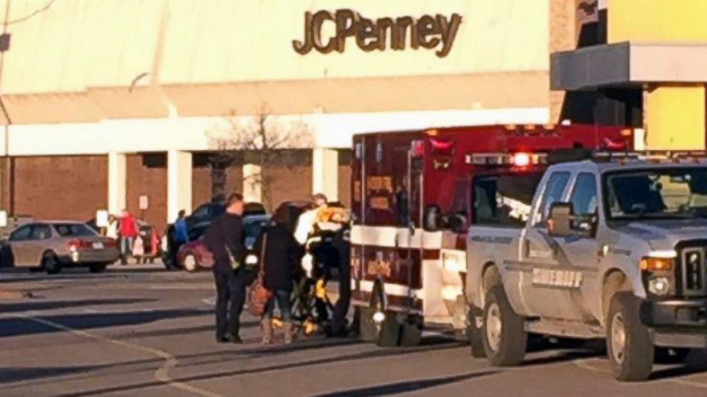 In this photo provided by NBC15 Madison, authorities respond to reports of shots fired at the East Towne Mall in Madison, Wis., Dec. 19, 2015. 