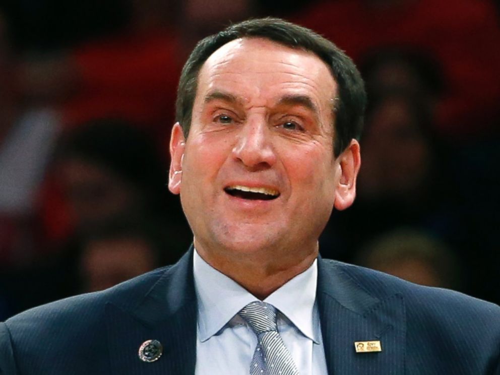 PHOTO: Duke head coach Mike Krzyzewski gestures to his players in the first half of an NCAA college basketball game against St. John's at Madison Square Garden in New York, Sunday, Jan. 25, 2015.