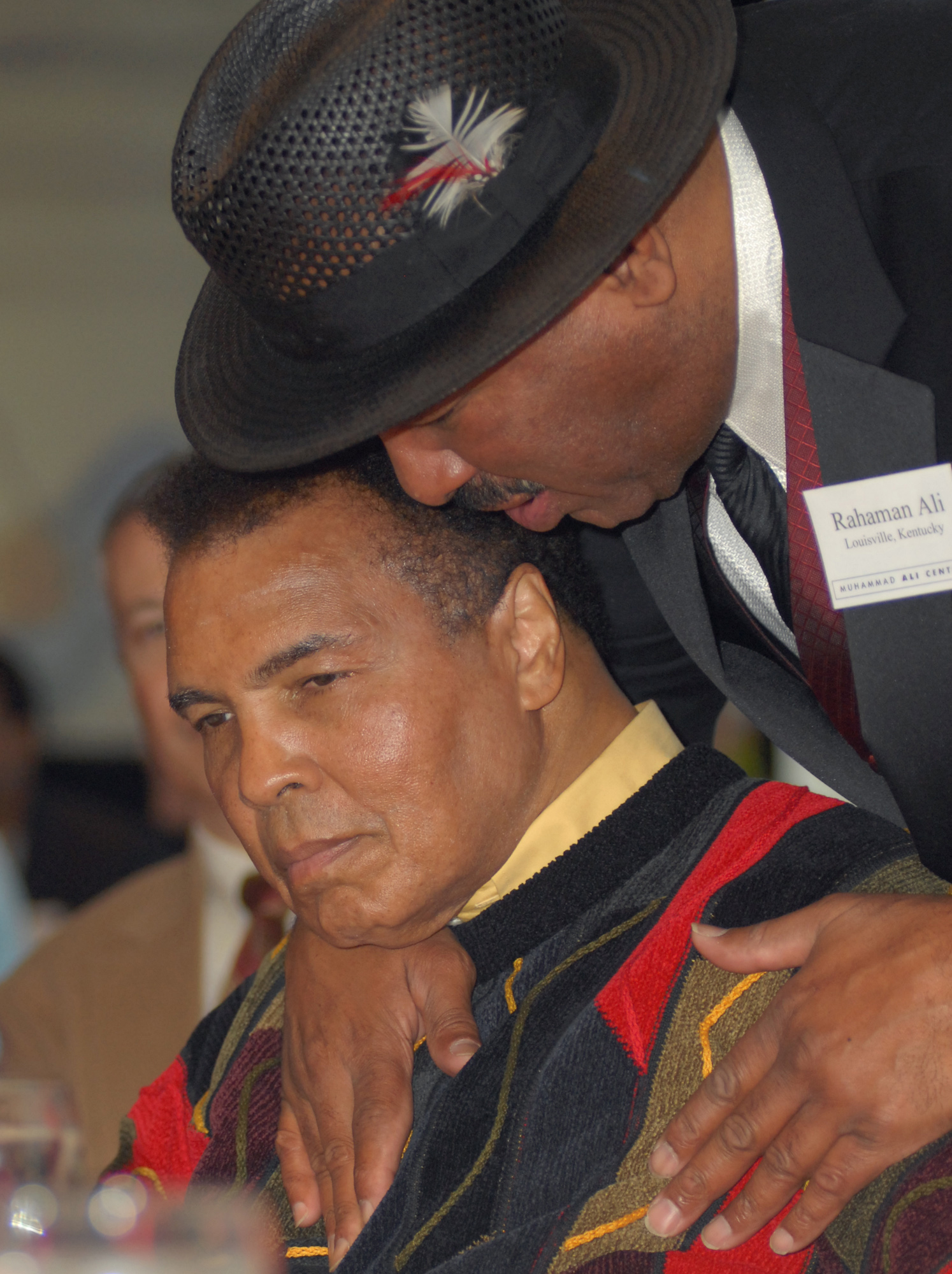 PHOTO: Rahaman Ali wishes his  brother, Muhammad Ali, a happy birthday, March 18, 2007, in Louisville, Ky., at the Muhammad Ali Center.