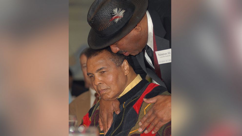 Rahaman Ali wishes his  brother, Muhammad Ali, a happy birthday, March 18, 2007, in Louisville, Ky., at the Muhammad Ali Center before the Rumble Replay, a fundraiser showing the eight rounds of the "Rumble In the Jungle" 1974 Ali-George Forman boxing match. 