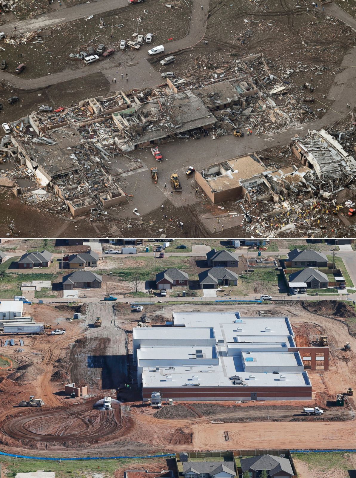 moore tornado before and after