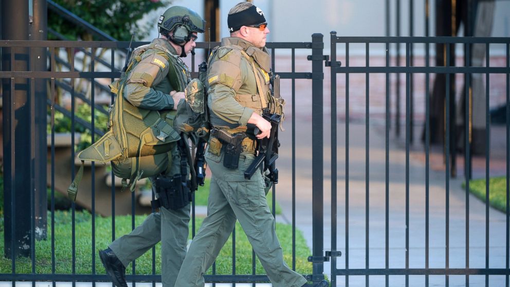 Orange County Sheriff's Department SWAT members arrive to a fatal shooting at Pulse Orlando nightclub in Orlando, June 12, 2016.