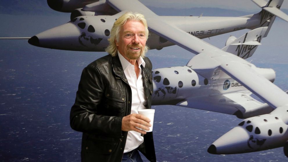 PHOTO: British entrepreneur Richard Branson is seen at the Virgin Galactic hangar at Mojave Air and Space Port in Mojave, Calif., Sept. 25, 2013.