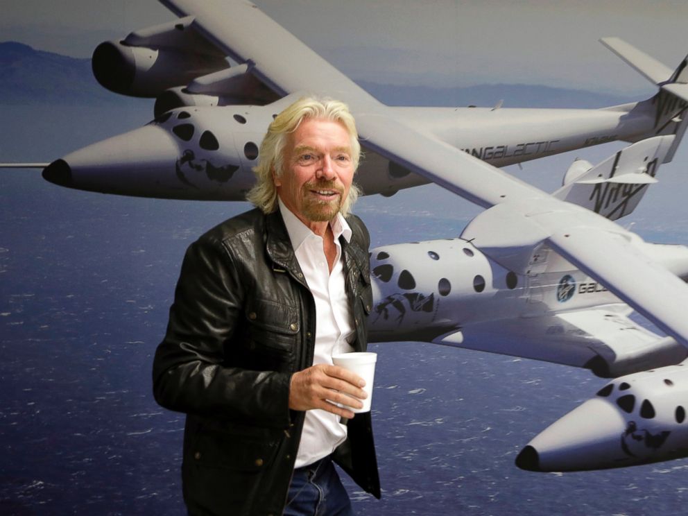 PHOTO: British entrepreneur Richard Branson is seen at the Virgin Galactic hangar at Mojave Air and Space Port in Mojave, Calif., Sept. 25, 2014.