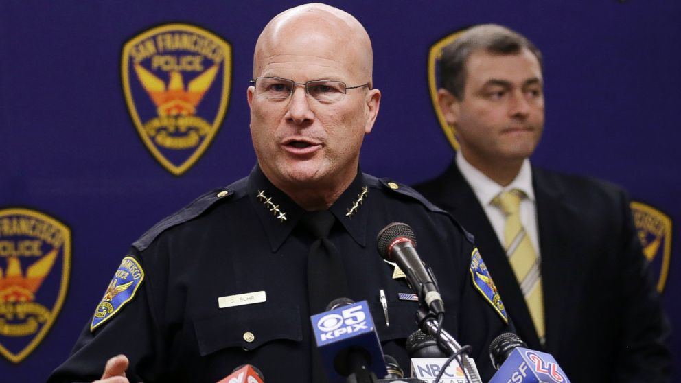 San Francisco Police Chief Greg Suhr speaks at a news conference in San Francisco, California, Sept. 26, 2013. 